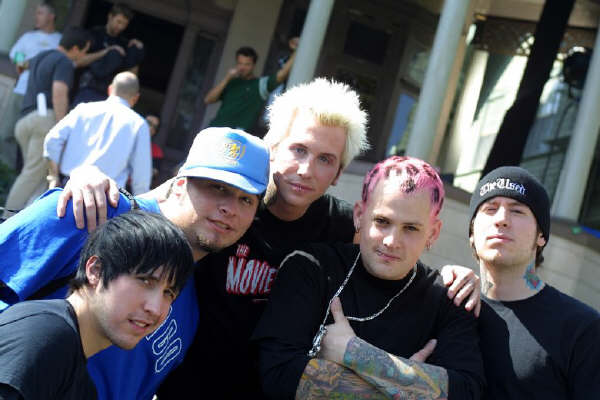 Benji with the members of Mest